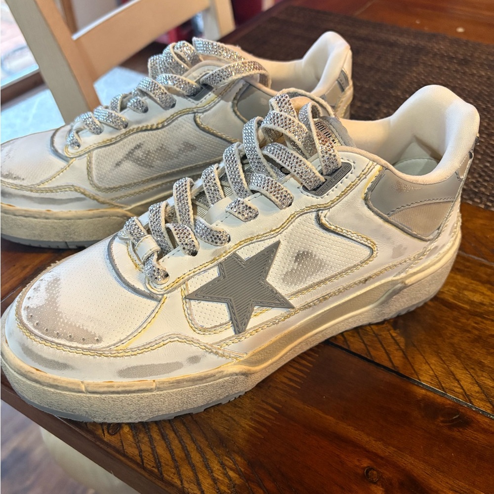 Golden Goose White and Gray Sneakers - Picture 6 of 6